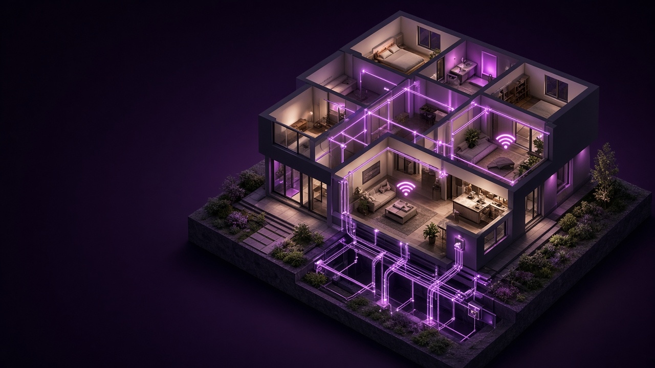 Vivienda unifamiliar con cableado de red y WiFi planificado en la reforma